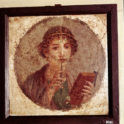 Ritratto di Saffo, Pompei, Italia da Unbekannt