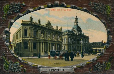Ufficio postale e municipio, Ipswich, Suffolk, c1905 da Unbekannt