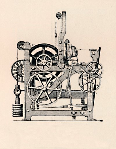Telaio meccanico vista laterale, 1836, 1904 da Unbekannt