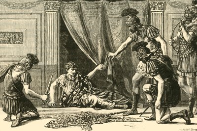 Guardie pretoriane che acclamano Claudio come Imperatore, 1890 da Unbekannt