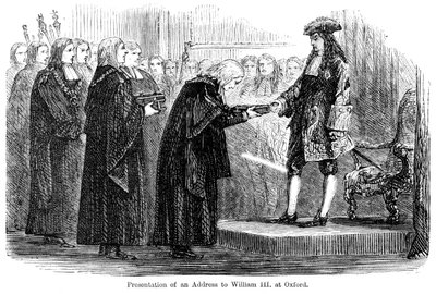 Presentazione di un indirizzo a Guglielmo III a Oxford da Unbekannt