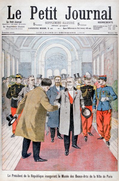 Il presidente della Repubblica inaugura il Musée des Beaux-Arts de la Ville de Paris, 1902 da Unbekannt