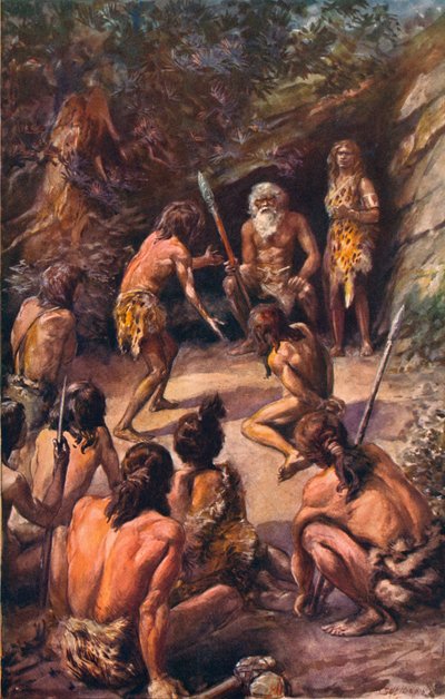 Giustizia primitiva: un appello al capo della tribù, 1907 da Unbekannt