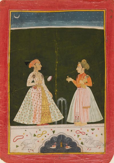 Principe Amar Singh con il suo figlio neonato, primi anni 1690 da Unbekannt