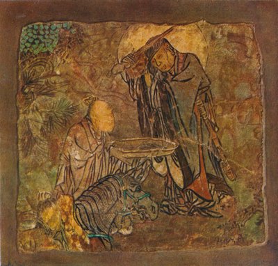 Il principe Gotama Gautama si taglia i capelli, 1934-35 da Unbekannt