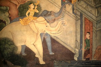 Principe Rama. Dettaglio di un murale sulle pareti interne del Vihara dell
