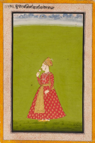 Principe Vijai Singh di Nagaur, figlio di Bakhat Singh, 1745 da Unbekannt