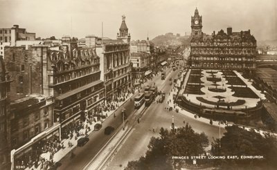 Princes Street guardando a est, Edimburgo, c1920s da Unbekannt