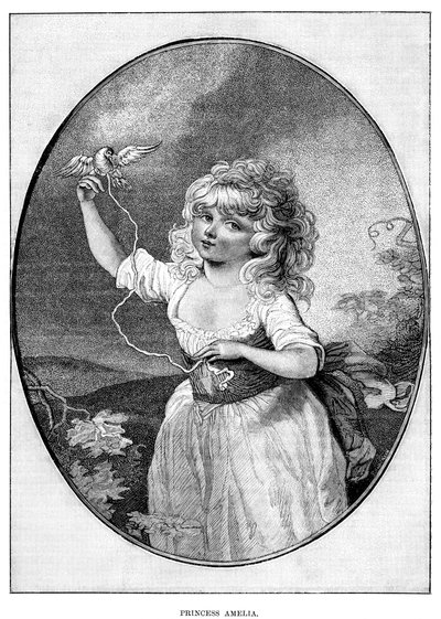 Principessa Amelia, figlia più giovane di Giorgio III e della regina Carlotta, XIX secolo da Unbekannt