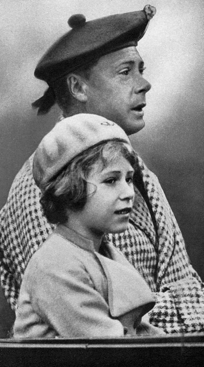 Principessa Elisabetta con suo zio David, c1936 da Unbekannt