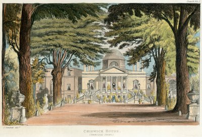 Facciata principale di Chiswick House, Hounslow, Londra, 1823 da Unbekannt