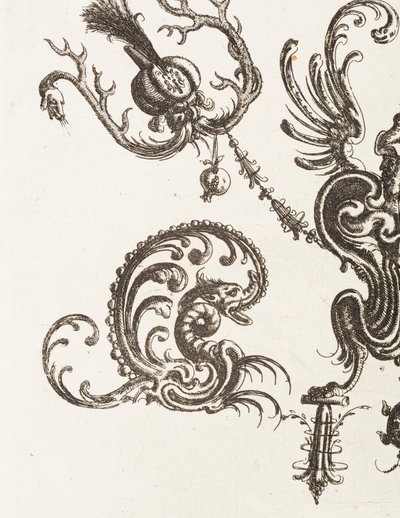 Stampa, Tavola 48, dal Neüw Grotteßken Buch (Nuovo Libro Grottesco), 1610 da Unbekannt