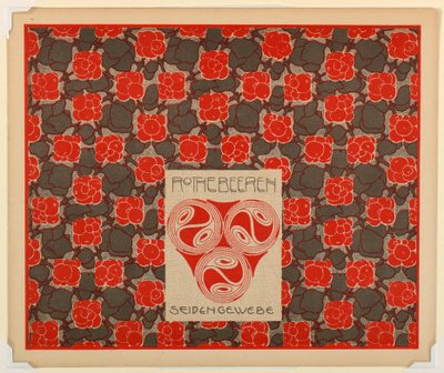 Stampa, Rothebeeren Seiden Gewebe (Tessitura di seta con bacche rosse), tavola 21, in Die Quelle da Unbekannt