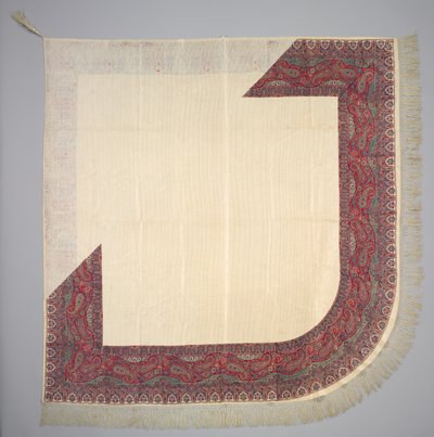 Sciarpa stampata in seta, 1835-1840 da Unbekannt