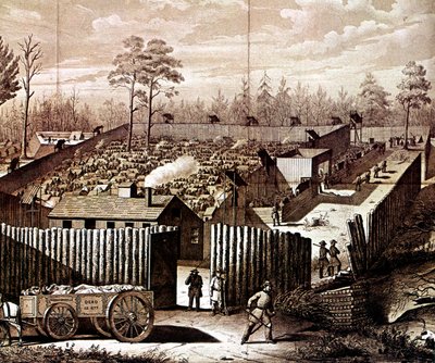 Stockade della prigione di Andersonville, Georgia, Guerra Civile Americana da Unbekannt