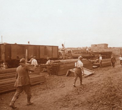 Prigionieri, Genicourt, nord della Francia, c1914-c1918 da Unbekannt