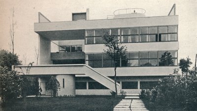 Casa privata a Garches, vicino a Parigi: Fronte del Giardino. Architetti, Le Corbusier e Pierre Jeanneret da Unbekannt