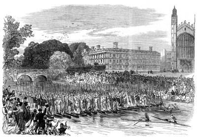 Processione di barche a Cambridge, 1870 da Unbekannt