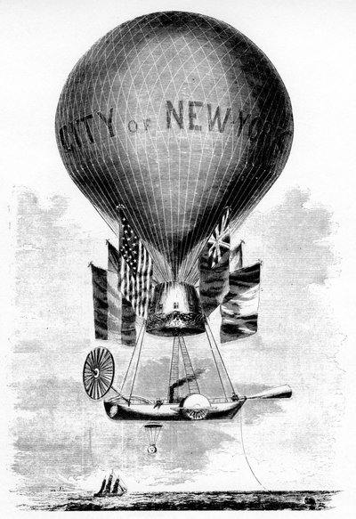 Il pallone del professor Lowe, c1859 da Unbekannt