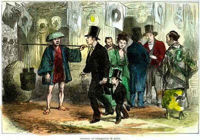 Progresso della civiltà in Giappone, 1875 da Unbekannt