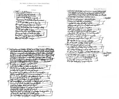 Prologhi e testo dal manoscritto dei giochi di Corpus Christi da Unbekannt