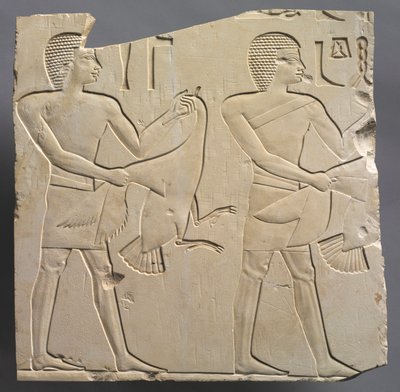 Profeta e sacerdote-lettore con offerte di oche vive, c. 667-647 a.C. da Unbekannt