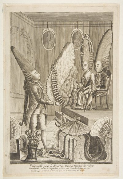 Préparatif pour le départ du Prince et Princesse des Nabots. Lincomparable Baron da Unbekannt