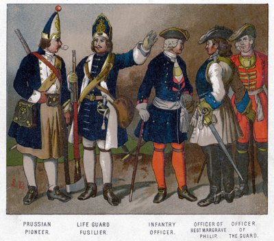 Soldati prussiani e francesi del 1704, XIX secolo da Unbekannt