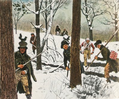 Soldati prussiani che fuggono dalla prigionia francese, gennaio 1807, 1936 da Unbekannt