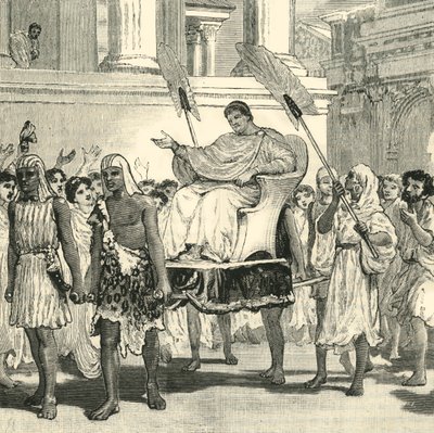 Festeggiamenti pubblici per la guarigione di Pompeo, 1890 da Unbekannt