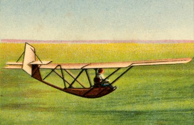 Allievo in aliante da addestramento Zögling alla scuola di volo a vela della Rhön-Rossitten Society, Germania, 1932 da Unbekannt