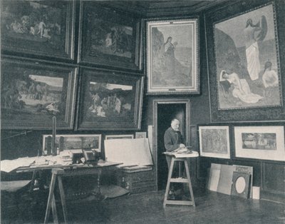 Puvis De Chavannes nel suo studio, c. 1897 da Unbekannt
