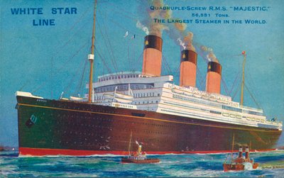 Quadrupla elica R.M.S Majestic della White Star Line, anni 1920 da Unbekannt