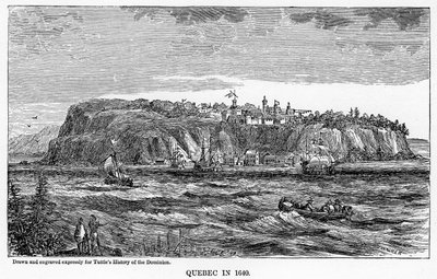 Quebec nel 1640 da Unbekannt