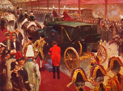 La regina Alessandra arriva alla stazione di Paddington per il funerale della regina Vittoria, 1901 1906 da Unbekannt