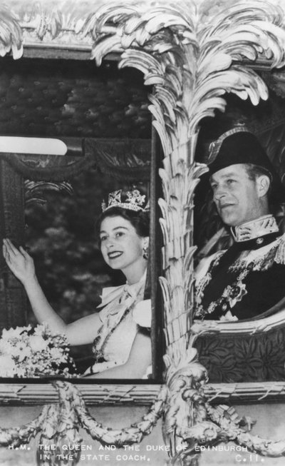 La Regina Elisabetta II e il Duca di Edimburgo nella carrozza di Stato, L