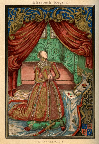 Regina Elisabetta I in preghiera, 1569, 1893 da Unbekannt