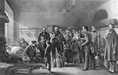 La Regina Vittoria 1819-1901 visita i soldati feriti, XIX secolo da Unbekannt