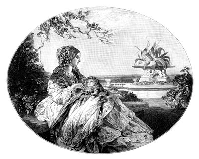 Regina Vittoria e Principe Arturo, 1850 da Unbekannt