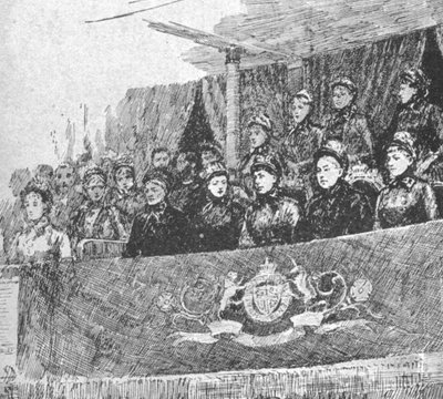 La Regina Vittoria alla rappresentazione di...Mors et Vita alla Albert Hall, 1886, 1901 da Unbekannt