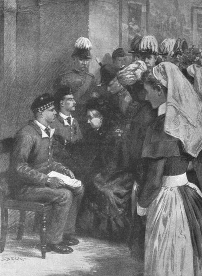 La regina Vittoria conferisce la Victoria Cross agli eroi di Dargai da Unbekannt