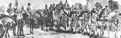Ultima apertura del Parlamento della Regina Vittoria, Il corteo nel Mall, 21 gennaio 1886, 1901 da Unbekannt