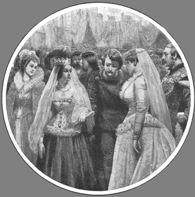 Il ballo in costume Plantageneto della Regina Vittoria a Buckingham Palace, 7 maggio 1842..., 1901 da Unbekannt