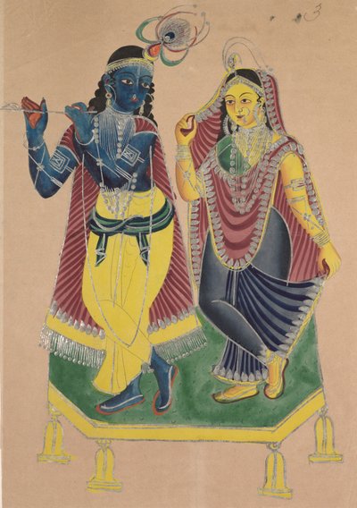 Radha e Krishna, 1800s da Unbekannt