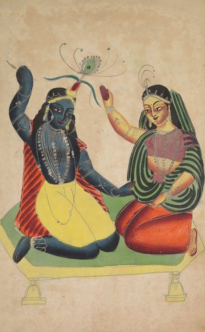 Radha e Krishna, 1800s da Unbekannt