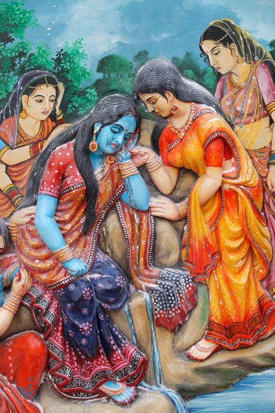 Radha piange dopo essere stata separata da Krishna, Vrindavan, India da Unbekannt
