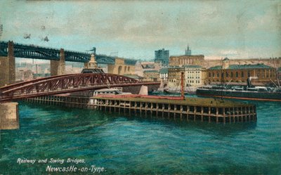 Ponti ferroviari e girevoli, Newcastle-upon-Tyne, c1905 da Unbekannt