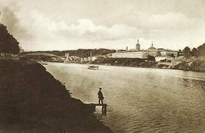 Ponte ferroviario e Convento di Novodevichy, Mosca, Russia da Unbekannt