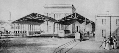 Le stazioni ferroviarie nei primi tempi erano affari stranamente primitivi, c1934 da Unbekannt