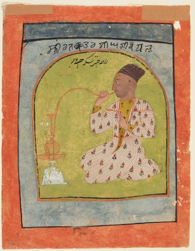 Raja Chattar Singh che fuma, c. 1680 da Unbekannt